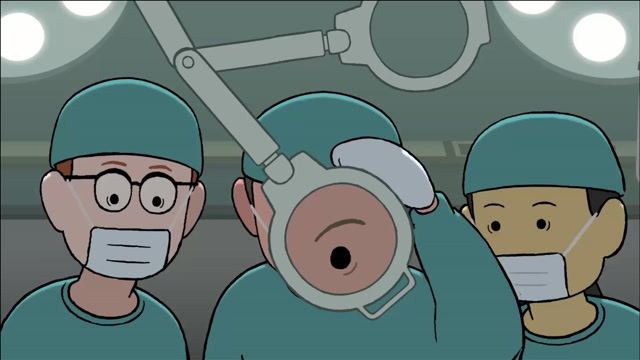 动画片:男子去医院做换心手术,医生切开他的心脏,引来媒体直播