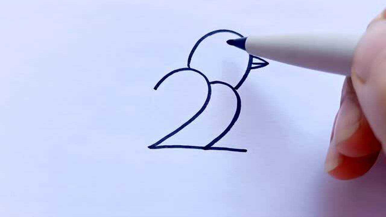 用22画小鸟超简单