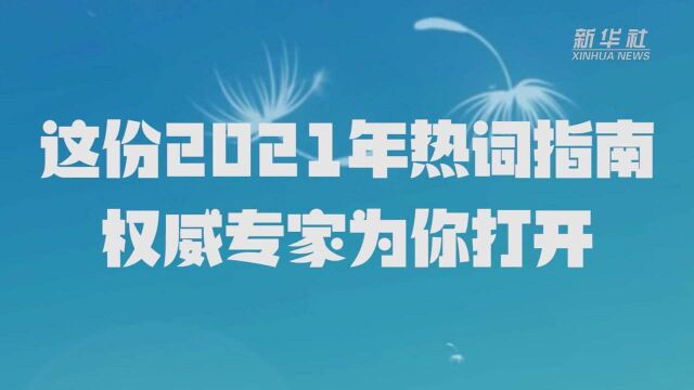 这份2021年热词指南,权威专家为你打开