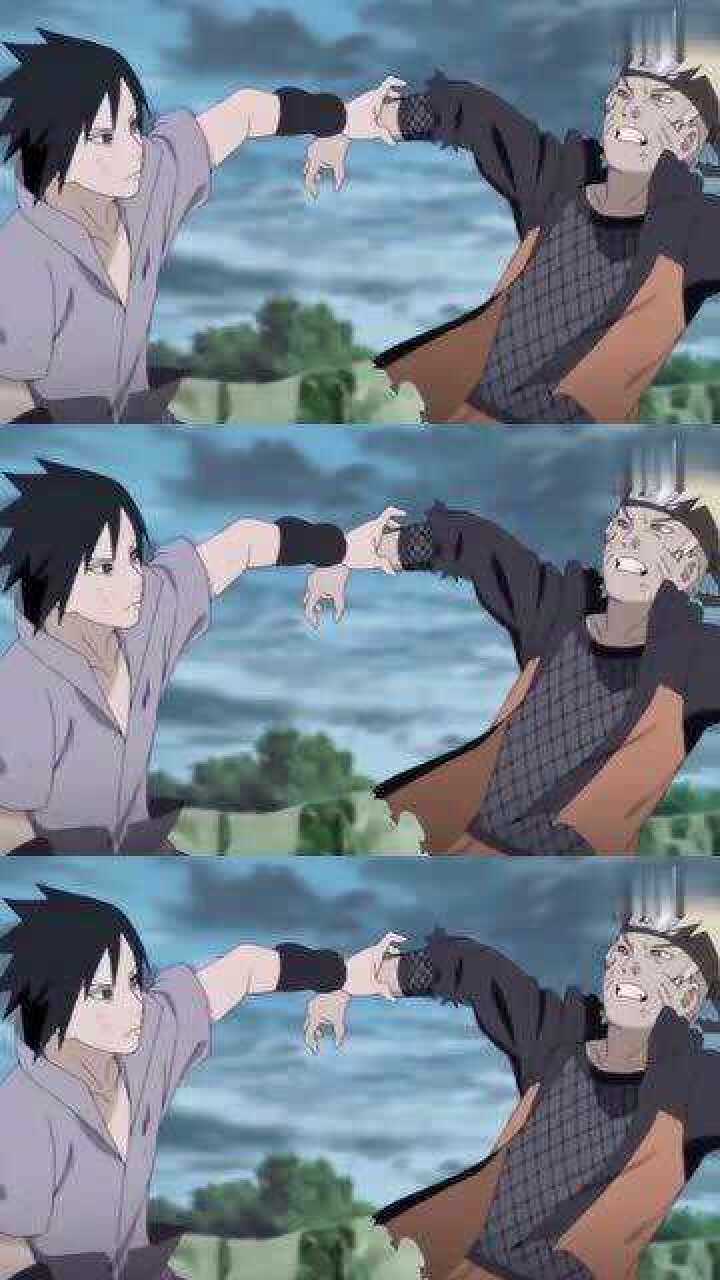 《火影忍者》:鸣人佐助的最后一站,螺旋丸和千鸟,整个山谷被毁