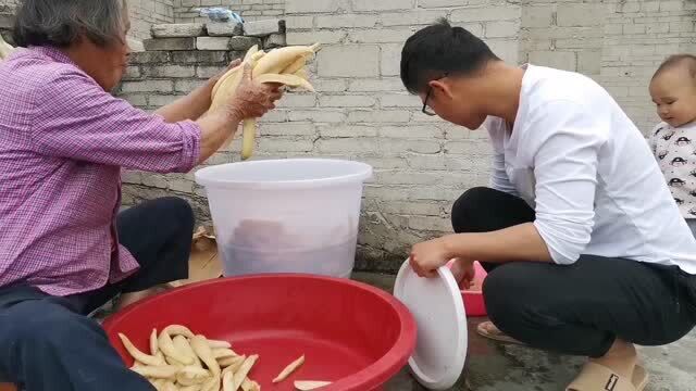 小陈和奶奶腌制农村特产萝卜干,传承100年的做法,学会不用再买