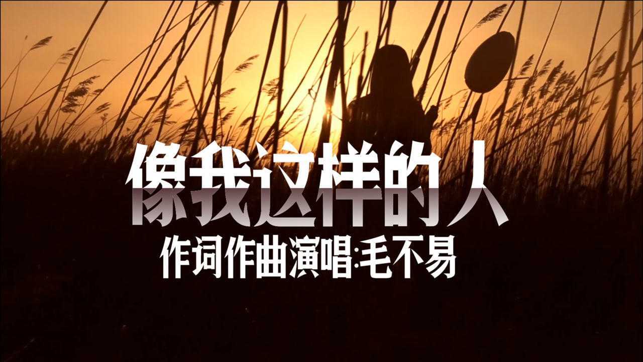 毛不易《像我这样的人》善良诚恳的歌词向往诗和远方,好听
