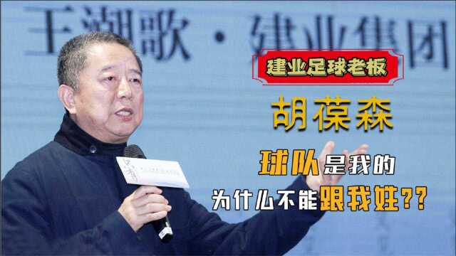 胡葆森不再隐瞒,投资20多年建业足球,为何把名字换成洛阳龙门?