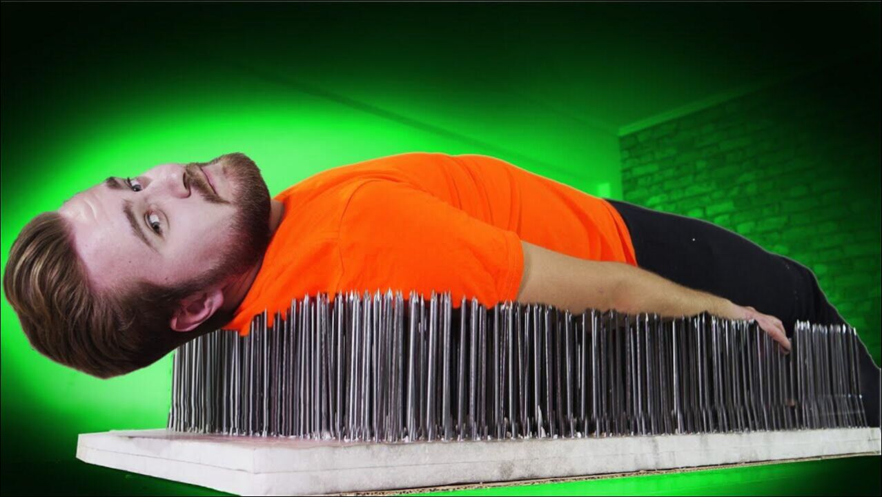 人睡在钉子床上24小时,会发生什么?结果让人刷新三观_腾讯视频