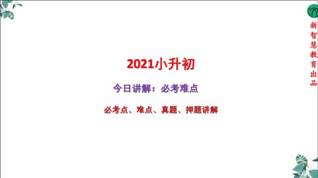 2021年小升初必考点难点重点真题押题讲(12)