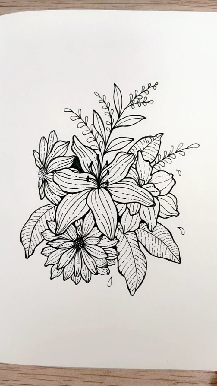 一花一世界,带你用一支笔画一束花_腾讯视频