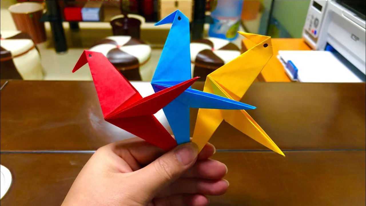 手工折纸蜂鸟教程视频简单又漂亮的动物折纸大全