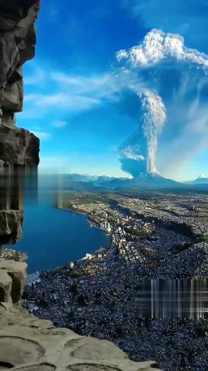 火山爆发壮观