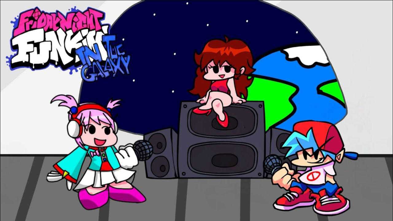 fnf周五夜放克游戏 新mod银河系激情歌唱_腾讯视频