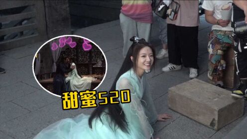 《遇龙》520寻青cp解锁吻戏花絮,穿一袭青衣,清新脱俗