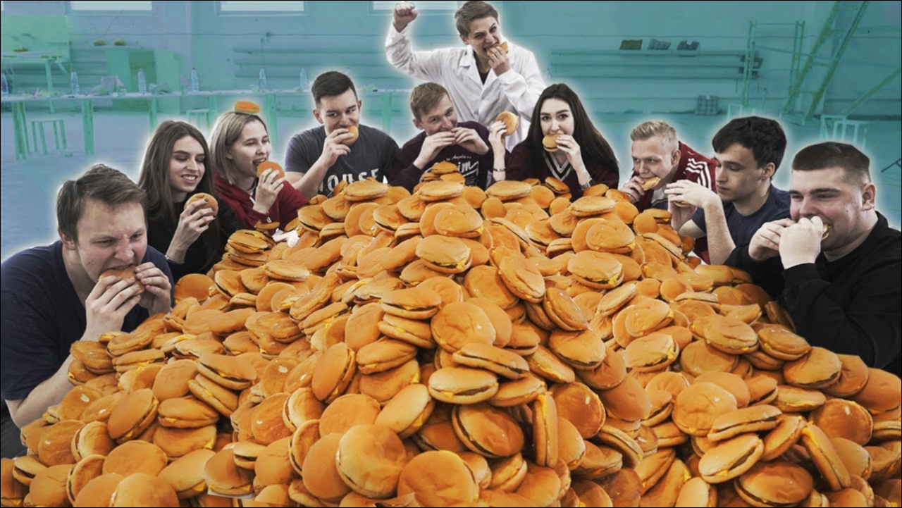 国外汉堡大胃王比赛,获胜就能获得50000卢布,你能拿第一吗?_腾讯视频