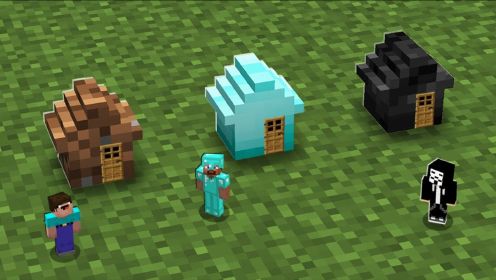 我的世界MC动画：方块房子建造