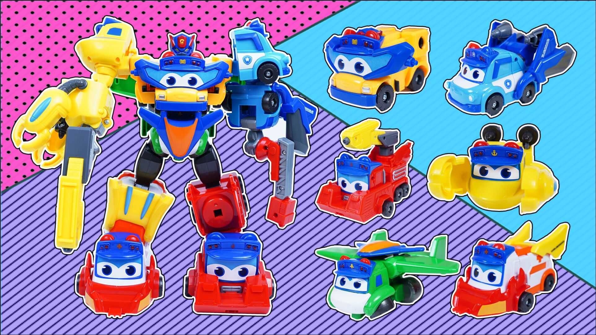 智趣玩具百变校巴七合一系列校巴歌德合体变形机器人