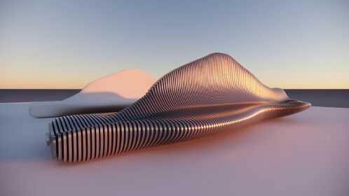 犀牛grasshopper切片异形公园座椅建模