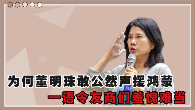 格力“铁娘子”,一语令友商羞愧难当,为何董明珠敢公然声援鸿蒙