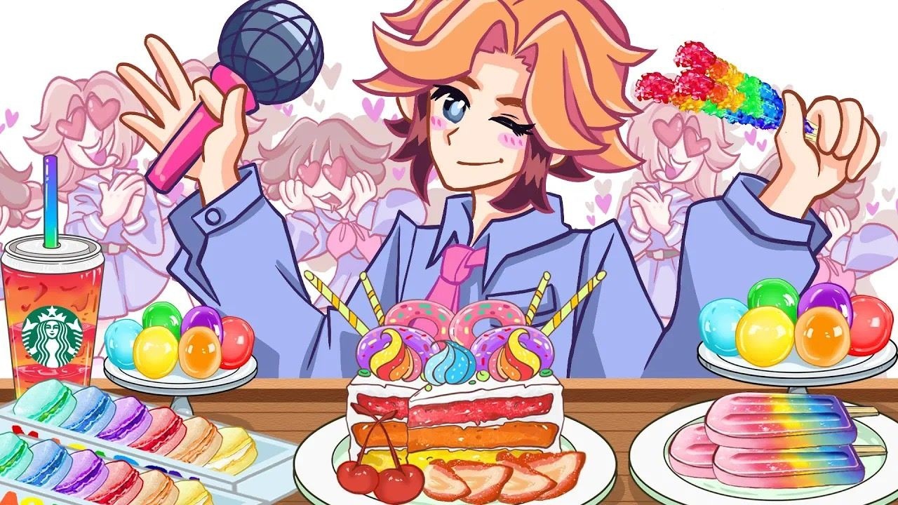 黑色星期五帅气的王子挑战糖果大餐