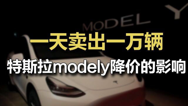 一天卖出一万辆:特斯拉model y降价的影响 #“财经热榜”短视频征集#