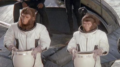 人猿星球Ⅲ，人类发现一艘古老飞船，里面有三只高智商猩猩