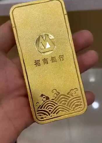 招商银行的黄金,一块重达3斤半,有钱人用来收藏