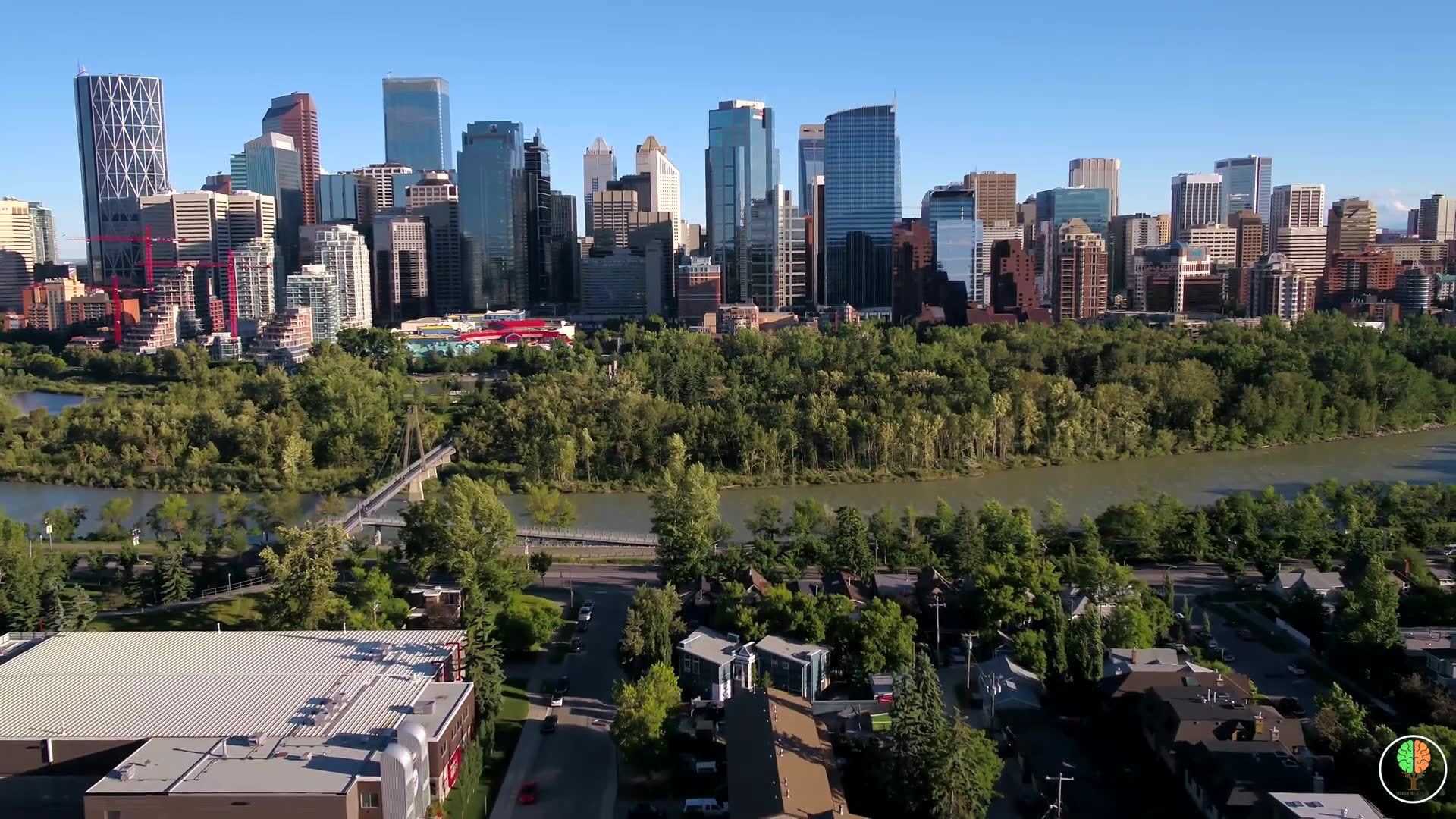 航拍卡尔加里,加拿大第四大城市,全球最富裕的城市之一