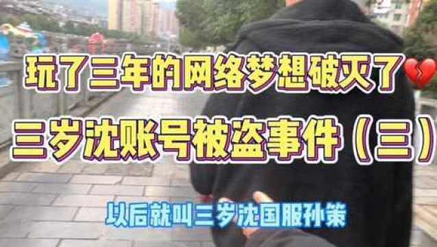 玩了三年的网络梦想破灭了𐟒”三岁沈账号被盗事件 (三)#2021王者世冠短视频创作大赛#