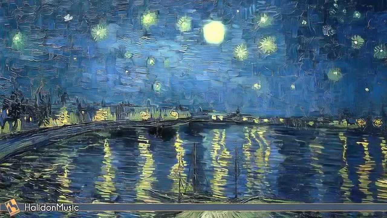 肖邦钢琴音乐与会动的油画