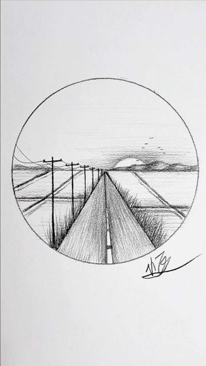 乡村小道风景画小飞教你画一看就会不是梦