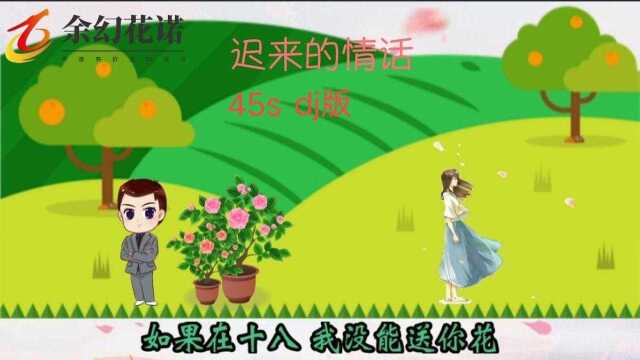 《迟来的情话》dj版.刮风那天,我想牵你的手.中文dj温暖快节奏.