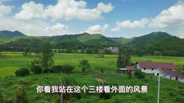 在江西赣南乡村寻栋小院,田园风光尽收眼底,在此喝茶看景可好