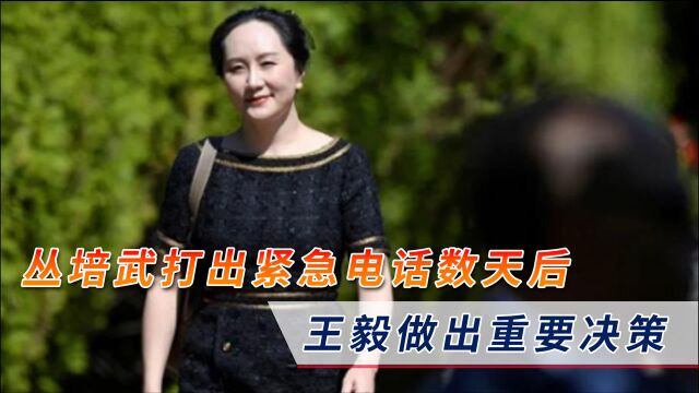 孟晚舟案何时结束?丛培武拨通电话数天后,王毅直接做出重要决策