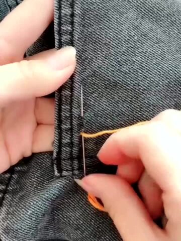 小技巧:一拉就消失的隐形针法,学会你就赚到了