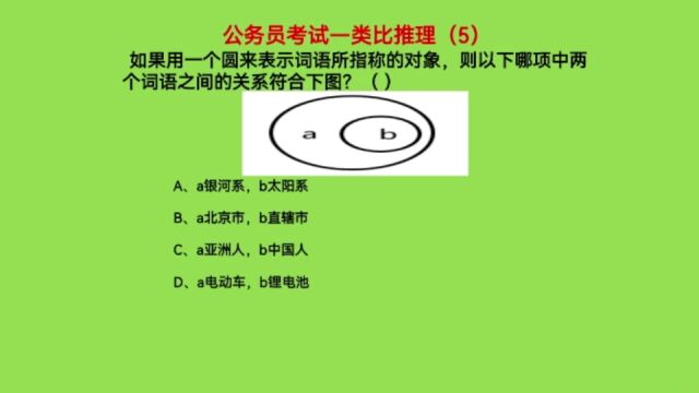 公务员考试,类比推理5,常考知识点,种属关系与组成关系的区分