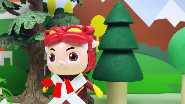 猪猪侠去救乔治却被怪兽的魔法也封印起来了,还好小奥特曼出现,小