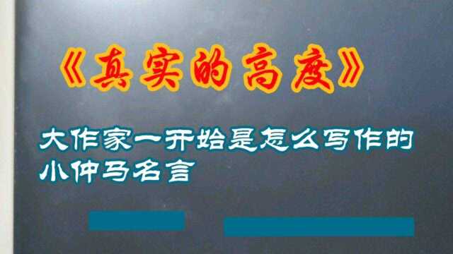 语文写作讲解,大作家写作故事,真实的高度,小仲马第一部小说的