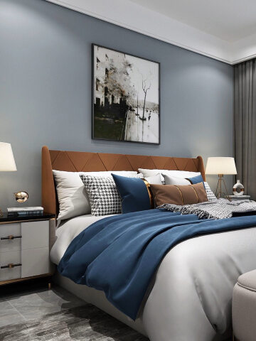 的主卧没有灵魂,我家没有我也挺喜欢,背景墙选择乳胶漆刷墙省钱又好看