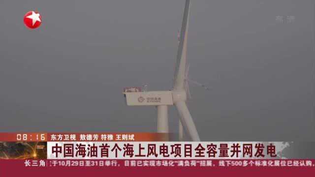 中国海油首个海上风电项目全容量并网发电