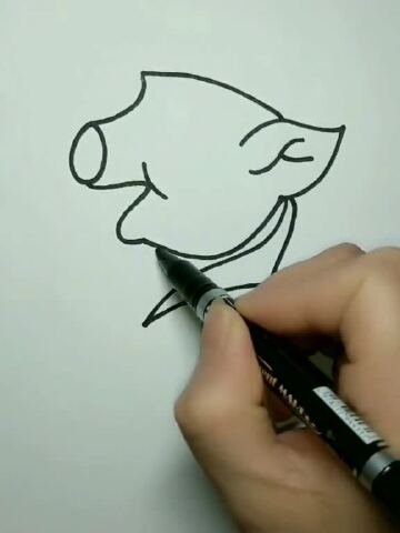 数字一起来画猪八戒真是简单又好看