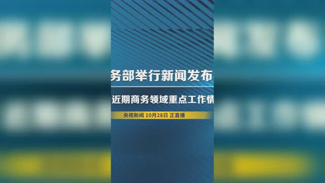 直通发布会丨商务部介绍近期商务领域重点工作情况