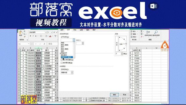 excel文本对齐设置视频:水平分散对齐及缩进对齐