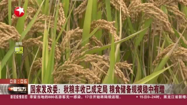 国家发改委:秋粮丰收已成定局 粮食储备规模稳中有增