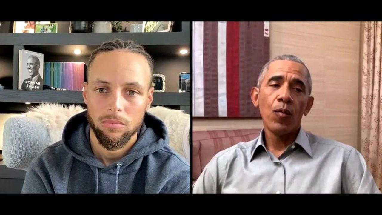 库里stephen curry与美国前总统巴拉克·奥巴马barack obama完整版