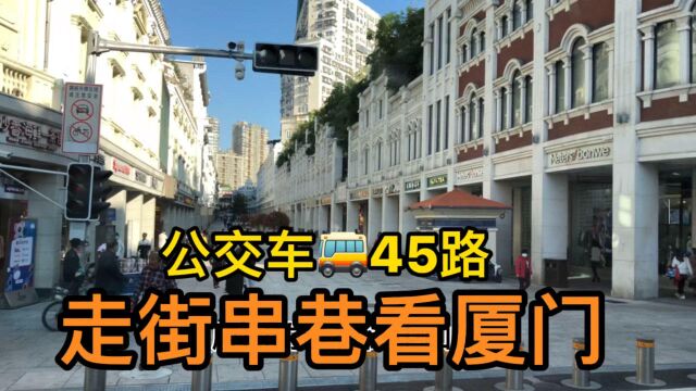 45路公交车,大同路口站至厦门大学站,经停站点一站多景