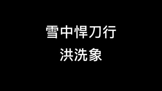 雪中悍刀行人物传,洪洗象!!!