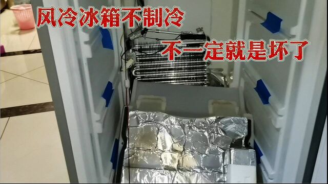 风冷无霜冰箱不制冷不一定就是坏了,这种情况拿电吹风一吹就好了