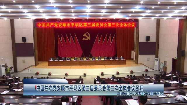 中国共产党安顺市平坝区第三届委员会第三次全体会议召开