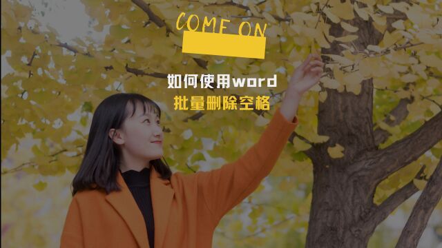 如何使用word批量删除空格