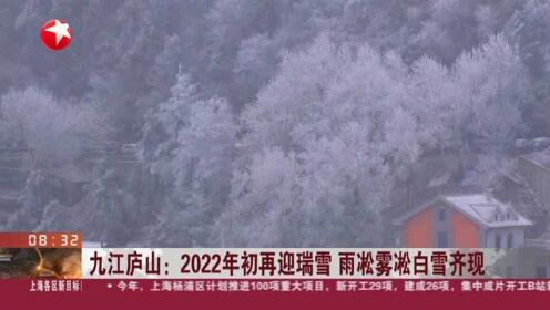 九江庐山：2022年初再迎瑞雪  雨凇雾凇白雪齐现