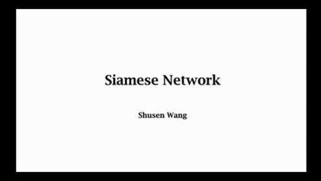 FewShot Learning (2.3)Siamese Network (孪生网络)