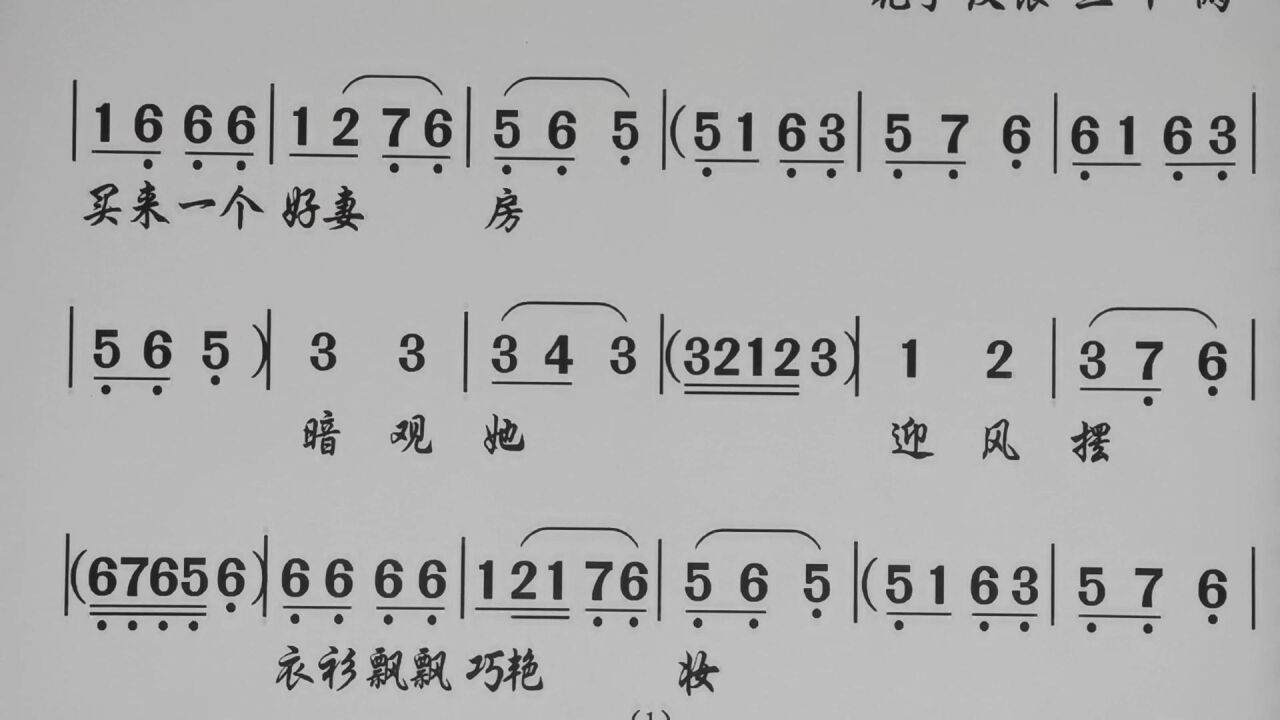 夫妻恩爱甜如蜜(丁林颖,薛泽游)《换偶记》潮剧曲谱唱段精品简谱大全