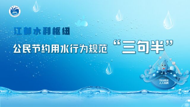 江都水利枢纽公民节约用水行为规范“三句半”